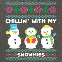 Funny Snow Xmas Design Chillin With My Snowmies Meaningful Gift Cotton Canvas Backpack