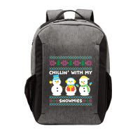 Funny Snow Xmas Design Chillin With My Snowmies Meaningful Gift Vector Backpack