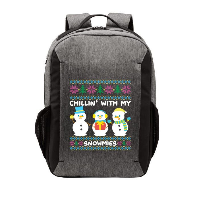Funny Snow Xmas Design Chillin With My Snowmies Meaningful Gift Vector Backpack