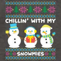Funny Snow Xmas Design Chillin With My Snowmies Meaningful Gift Vector Backpack