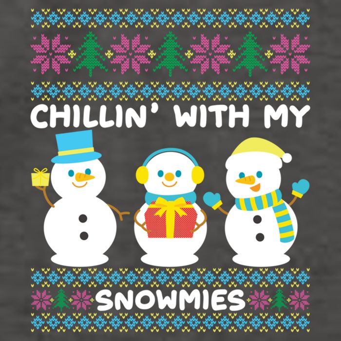 Funny Snow Xmas Design Chillin With My Snowmies Meaningful Gift Vector Backpack