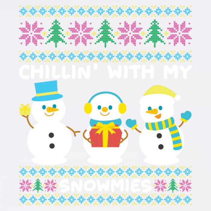 Funny Snow Xmas Design Chillin With My Snowmies Meaningful Gift Garment-Dyed Sweatshirt