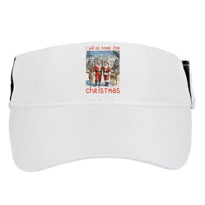 Funny Santa Xmas Pajamas Vintage Ill Be Home For Christmas 2024 Gift Adult Drive Performance Visor