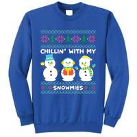 Funny Snow Xmas Design Chillin With My Snowmies Gift Sweatshirt