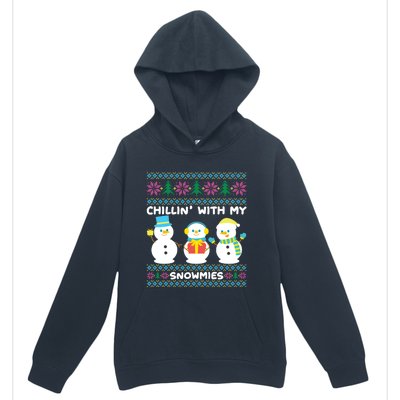 Funny Snow Xmas Design Chillin With My Snowmies Gift Urban Pullover Hoodie