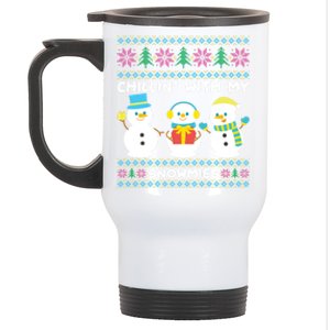 Funny Snow Xmas Design Chillin With My Snowmies Gift Stainless Steel Travel Mug