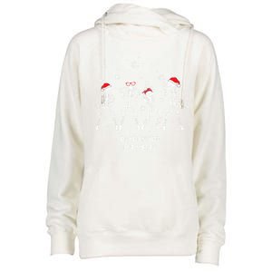 Funny Skeleton Xmas Dead Inside But Merry Skeleton Dancing Gift Womens Funnel Neck Pullover Hood