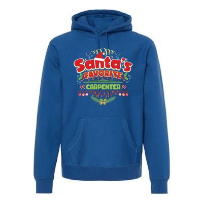 Funny Santa Xmas Gift Christmas Funny Gift For Carpenter Cool Gift Premium Hoodie