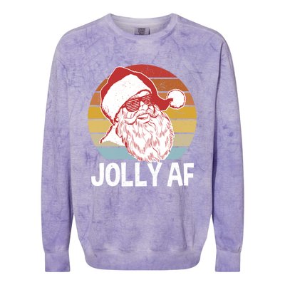 Funny Santa Xmas Gift Colorblast Crewneck Sweatshirt