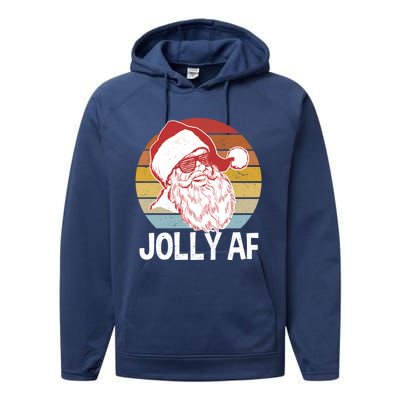 Funny Santa Xmas Gift Performance Fleece Hoodie