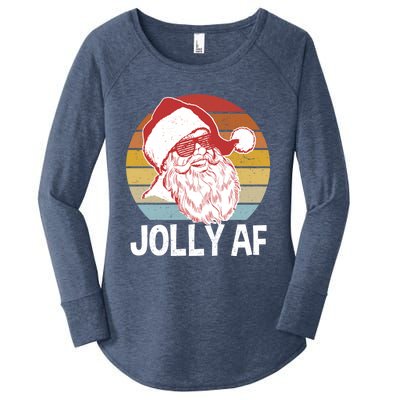 Funny Santa Xmas Gift Women's Perfect Tri Tunic Long Sleeve Shirt