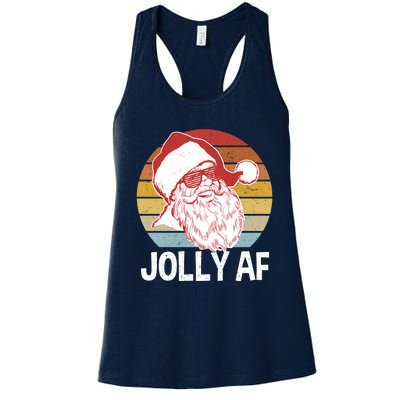 Funny Santa Xmas Gift Women's Racerback Tank