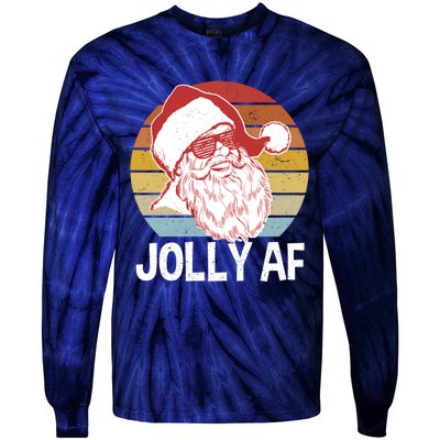 Funny Santa Xmas Gift Tie-Dye Long Sleeve Shirt