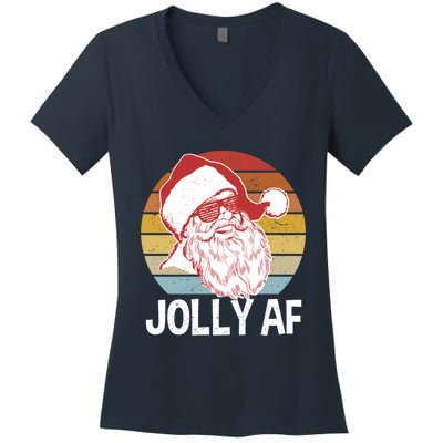 Funny Santa Xmas Gift Women's V-Neck T-Shirt