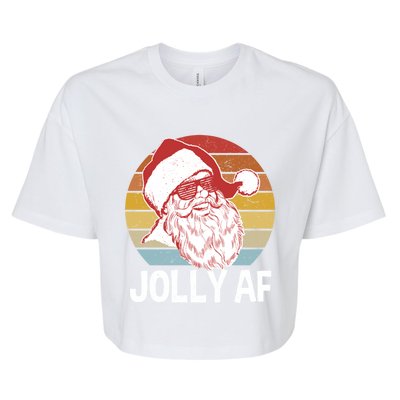 Funny Santa Xmas Gift Bella+Canvas Jersey Crop Tee