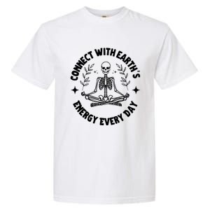 Funny Skeleton Yoga And Meditation Lovers Earth Day Design Gift Garment-Dyed Heavyweight T-Shirt