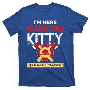 Firefighter Save Your Kitty Funny Tees Fire Funny Gift T-Shirt