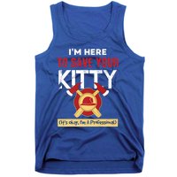 Firefighter Save Your Kitty Funny Tees Fire Funny Gift Tank Top