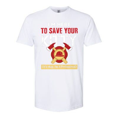 Firefighter Save Your Kitty Funny Tees Fire Funny Gift Softstyle CVC T-Shirt