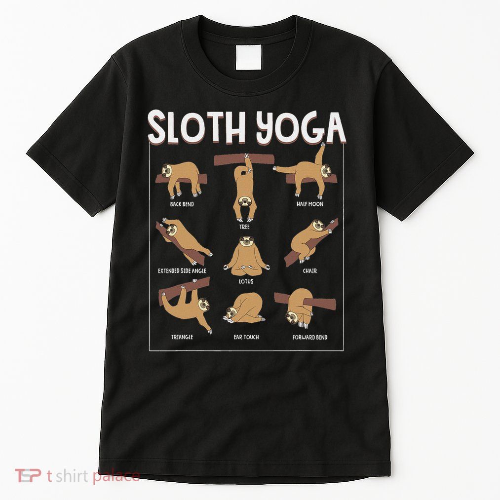 Funny Sloth Yoga Gift Slow Animal Exercise Lovers Women Tall T-Shirt