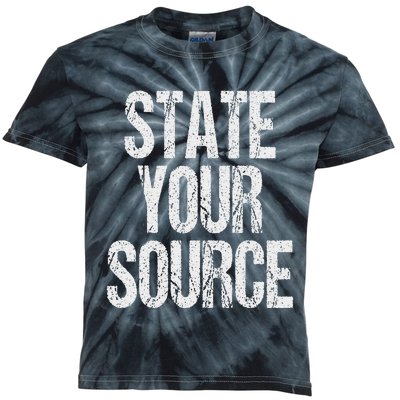 Funny State Your Source Kids Tie-Dye T-Shirt