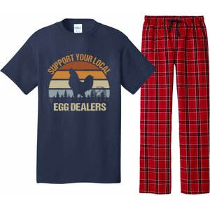 Funny Support Your Local Egg Dealers, Chicken Lover Eggs Pajama Set