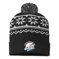 Funny Softball YouRe Killin Me Smalls USA-Made Snowflake Beanie