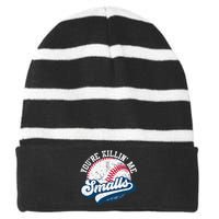 Funny Softball YouRe Killin Me Smalls Striped Beanie with Solid Band