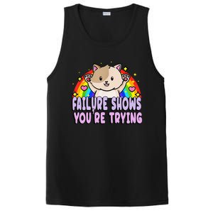 Failure Shows YouRe Trying Funny Cat Rainbow Motivation PosiCharge Competitor Tank