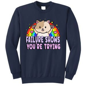 Failure Shows YouRe Trying Funny Cat Rainbow Motivation Sweatshirt