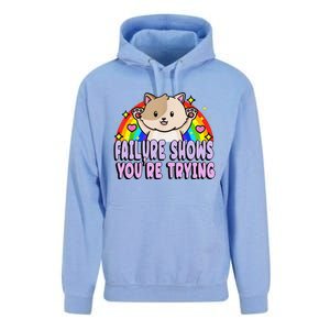 Failure Shows YouRe Trying Funny Cat Rainbow Motivation Unisex Surf Hoodie