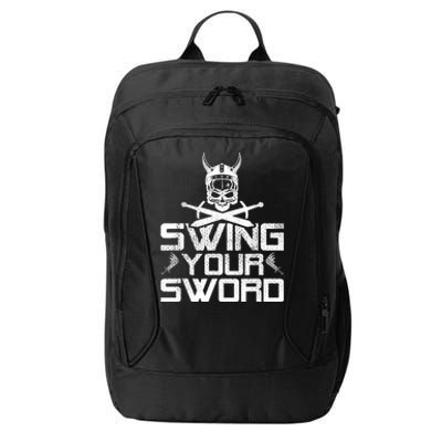 Funny Swing Your Sword Vintage City Backpack