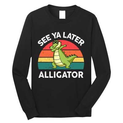 Funny See Ya Later Alligator Boy Crocodile Long Sleeve Shirt