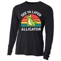 Funny See Ya Later Alligator Boy Crocodile Cooling Performance Long Sleeve Crew