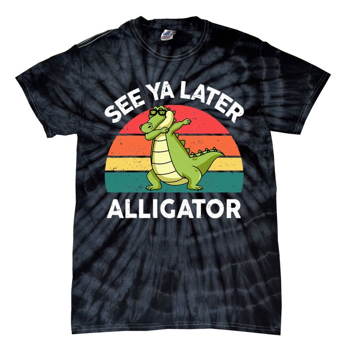 Funny See Ya Later Alligator Boy Crocodile Tie-Dye T-Shirt