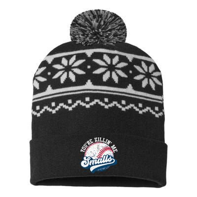 Funny Softball Youre Killin Me Smalls USA-Made Snowflake Beanie