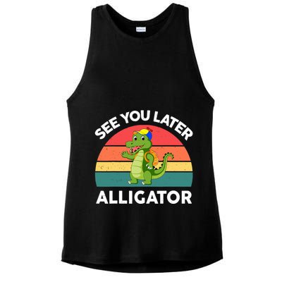 Funny See You Later Alligator Gator Crocodile Boy Girls Ladies PosiCharge Tri-Blend Wicking Tank