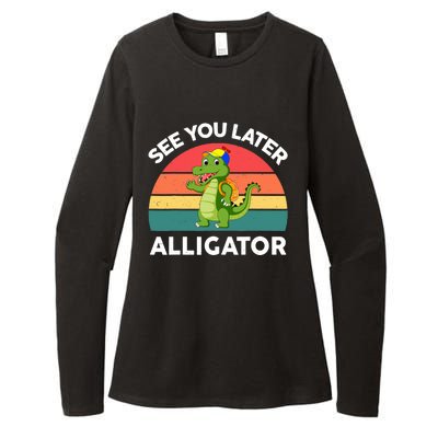 Funny See You Later Alligator Gator Crocodile Boy Girls Womens CVC Long Sleeve Shirt