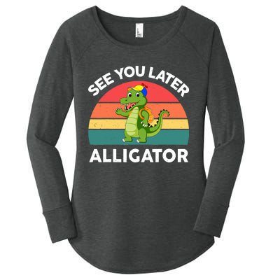 Funny See You Later Alligator Gator Crocodile Boy Girls Women's Perfect Tri Tunic Long Sleeve Shirt