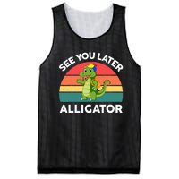 Funny See You Later Alligator Gator Crocodile Boy Girls Mesh Reversible Basketball Jersey Tank