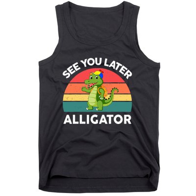 Funny See You Later Alligator Gator Crocodile Boy Girls Tank Top