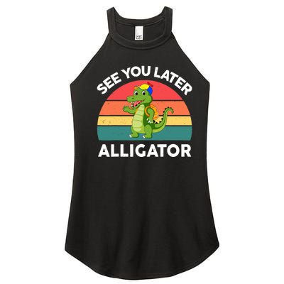 Funny See You Later Alligator Gator Crocodile Boy Girls Women’s Perfect Tri Rocker Tank