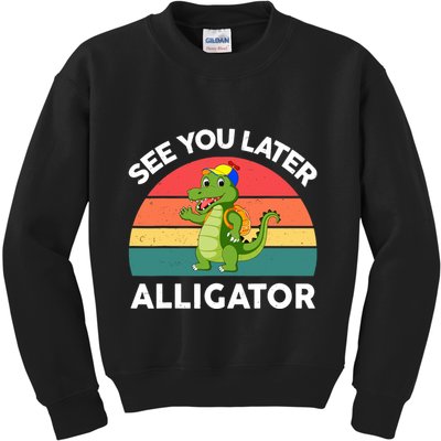 Funny See You Later Alligator Gator Crocodile Boy Girls Kids Sweatshirt