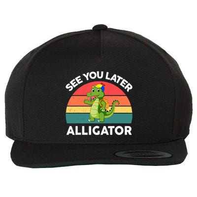 Funny See You Later Alligator Gator Crocodile Boy Girls Wool Snapback Cap