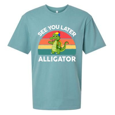 Funny See You Later Alligator Gator Crocodile Boy Girls Sueded Cloud Jersey T-Shirt