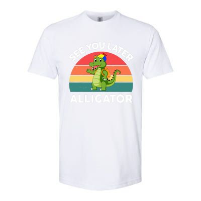 Funny See You Later Alligator Gator Crocodile Boy Girls Softstyle® CVC T-Shirt