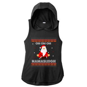 Funny Santa Yoga Namasleigh Ugly Christmas Jumper Gift Ladies PosiCharge Tri-Blend Wicking Draft Hoodie Tank