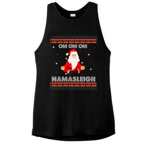 Funny Santa Yoga Namasleigh Ugly Christmas Jumper Gift Ladies PosiCharge Tri-Blend Wicking Tank