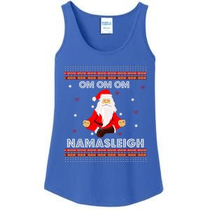 Funny Santa Yoga Namasleigh Ugly Christmas Jumper Gift Ladies Essential Tank