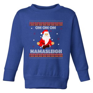 Funny Santa Yoga Namasleigh Ugly Christmas Jumper Gift Toddler Sweatshirt